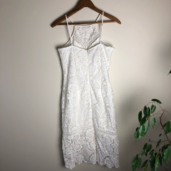 J.O.A LA White Lace Crochet Midi Dress - Picture 6 of 8